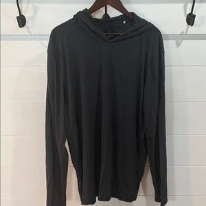 Prana Black Hooded Shirt
